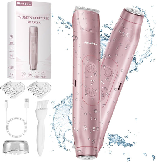 "SilkySmooth 2-in-1 Electric Shaver & Bikini Trimmer – Waterproof, Dual Head for Face & Body