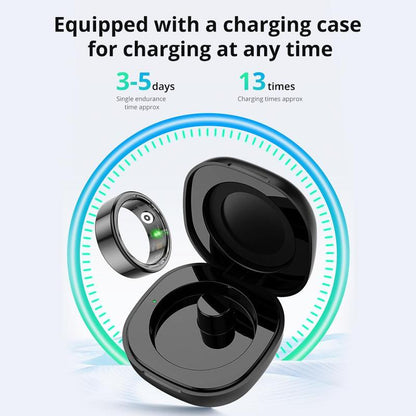 Multifunctional Smart Ring, 1 Count Waterproof Smart Ring with Charging Case, Fashionable Lightweight Sports Ring for Men & Women